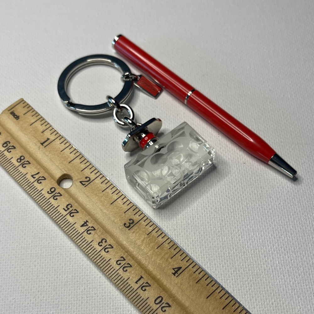 Coach Perfume Bottle Keychain and Orange Coach Pen Set - Picture 4 of 7